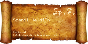Szandi Helén névjegykártya